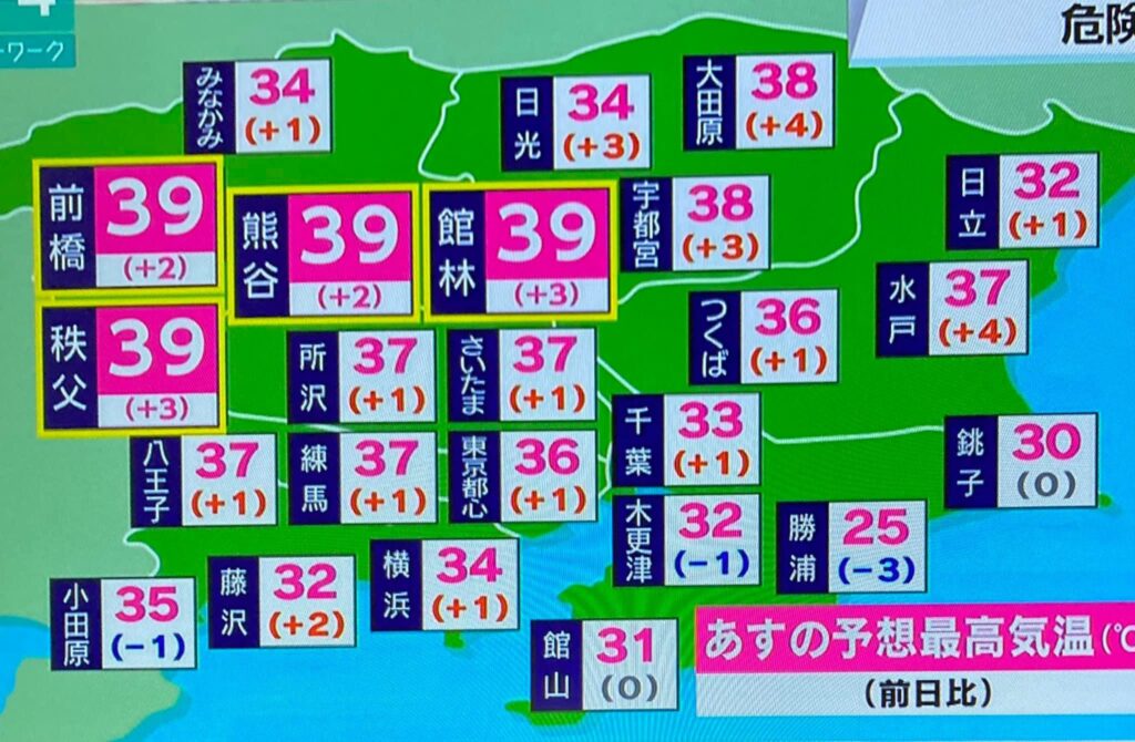 天気予報の気温図